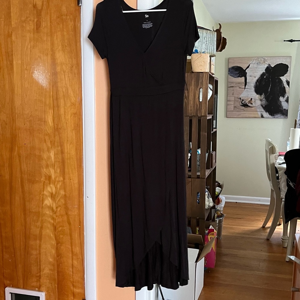 Black, High-Low maxi dress